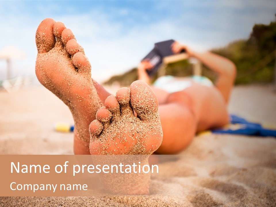 Sandy Water Tropical PowerPoint Template
