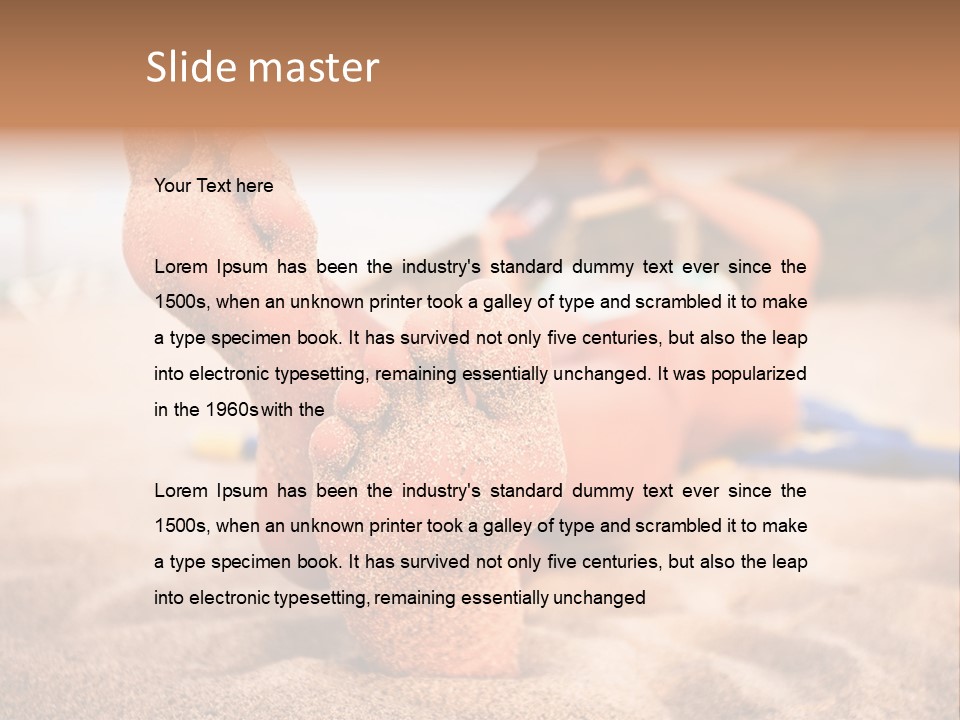 Sandy Water Tropical PowerPoint Template