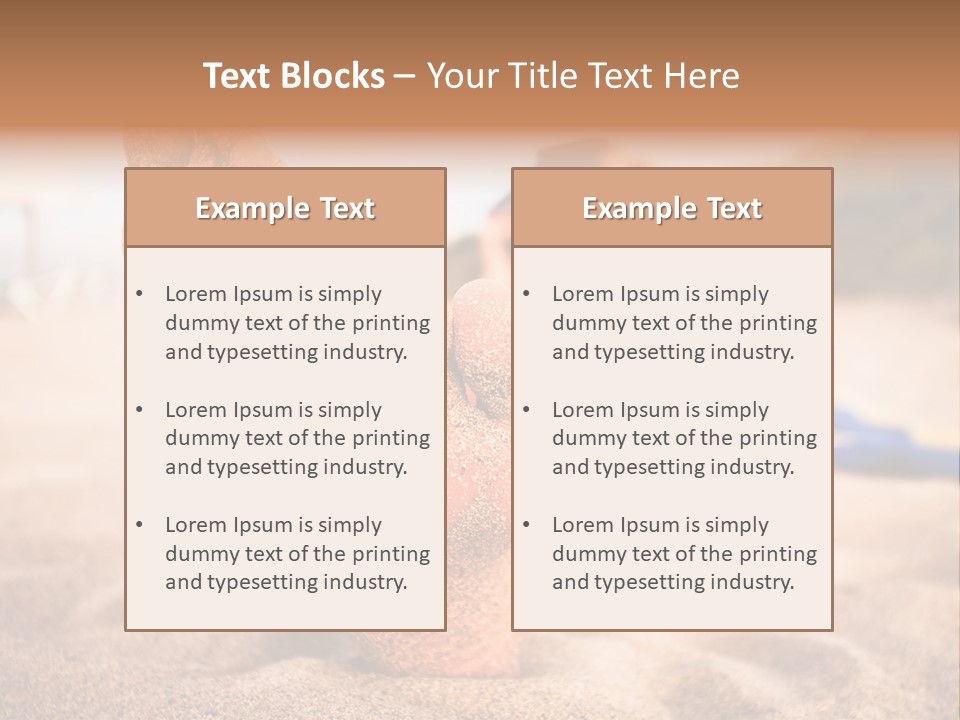 Sandy Water Tropical PowerPoint Template