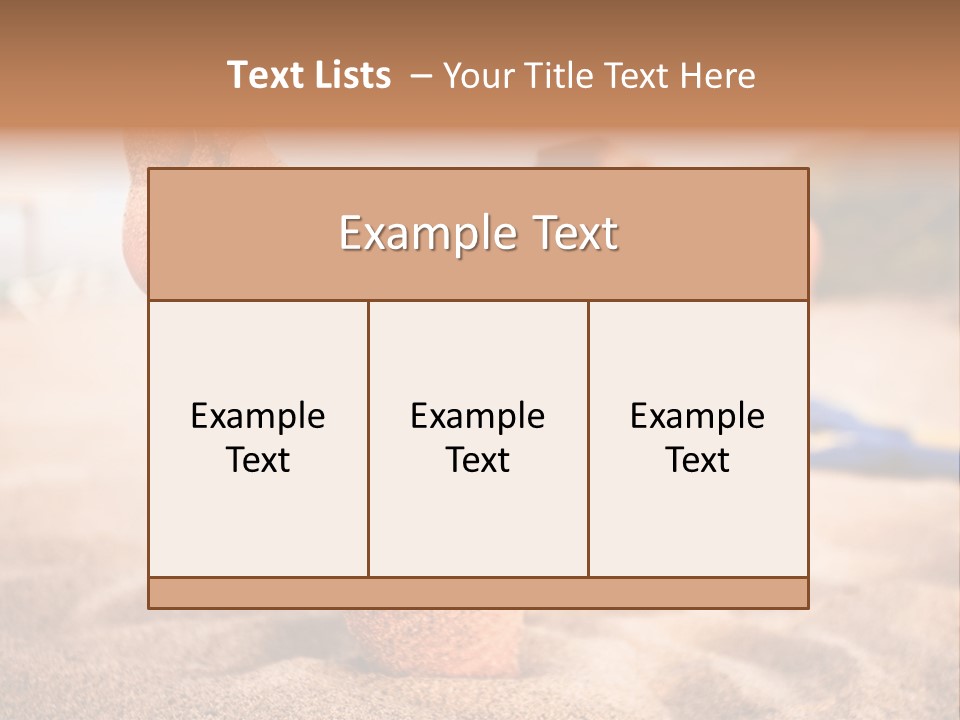 Sandy Water Tropical PowerPoint Template