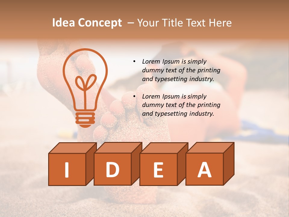 Sandy Water Tropical PowerPoint Template