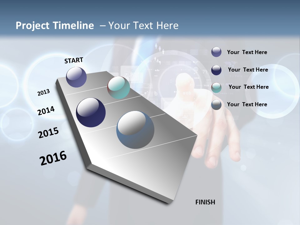 A Person Touching A Button On A Touch Screen PowerPoint Template