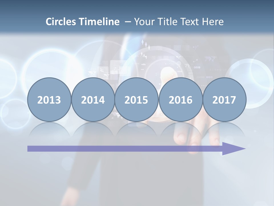 A Person Touching A Button On A Touch Screen PowerPoint Template