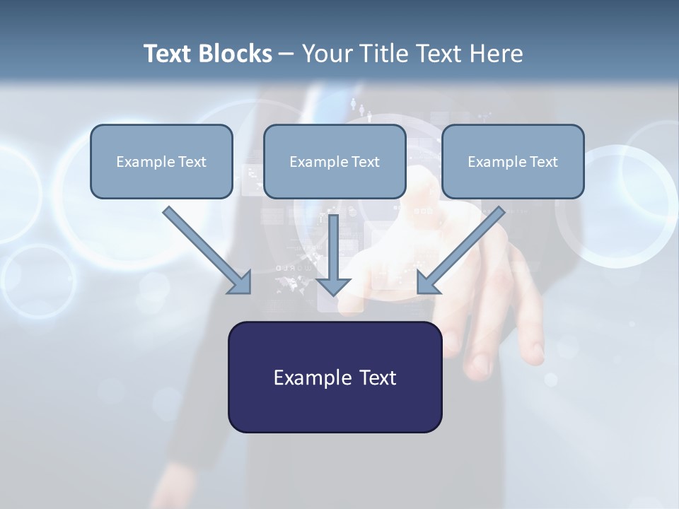 A Person Touching A Button On A Touch Screen PowerPoint Template