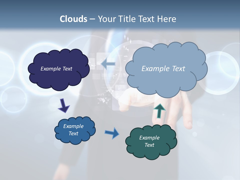 A Person Touching A Button On A Touch Screen PowerPoint Template