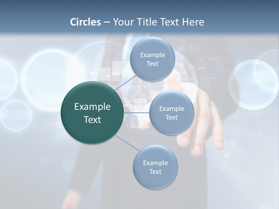 A Person Touching A Button On A Touch Screen PowerPoint Template