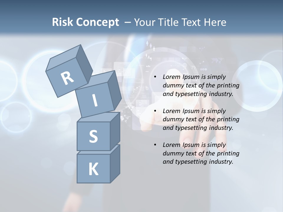 A Person Touching A Button On A Touch Screen PowerPoint Template