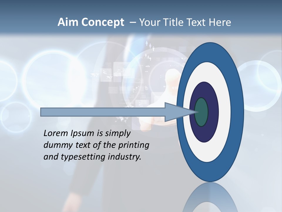 A Person Touching A Button On A Touch Screen PowerPoint Template