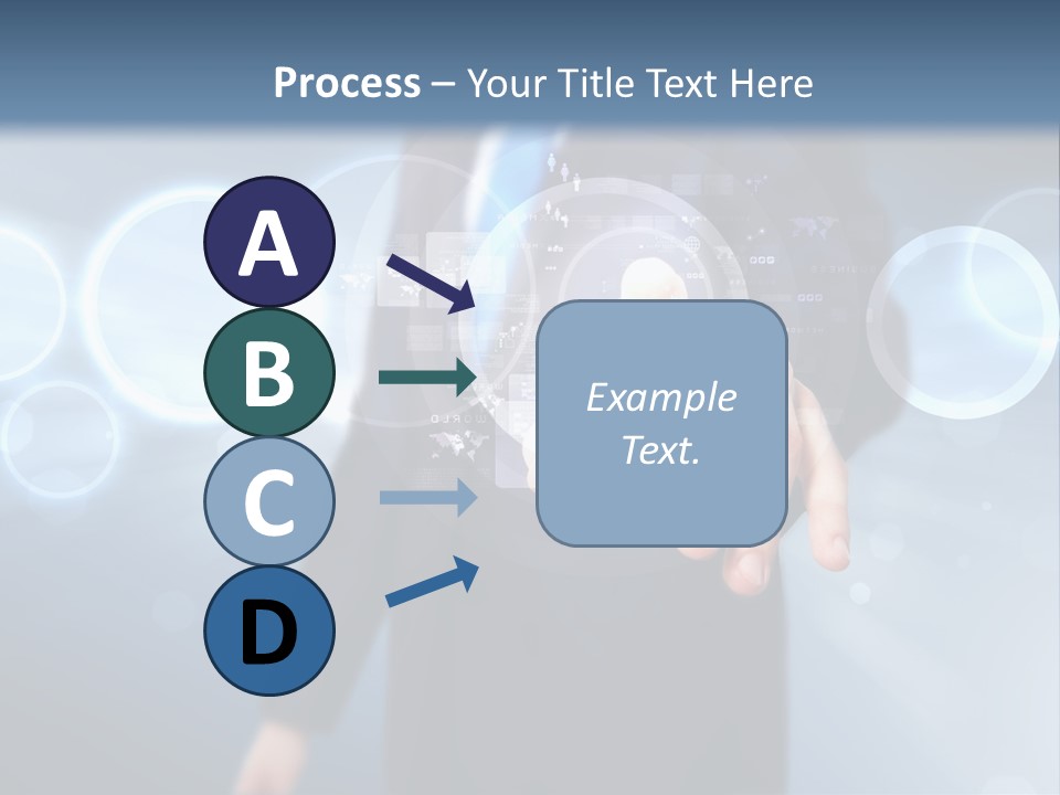 A Person Touching A Button On A Touch Screen PowerPoint Template