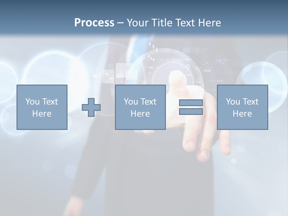 A Person Touching A Button On A Touch Screen PowerPoint Template
