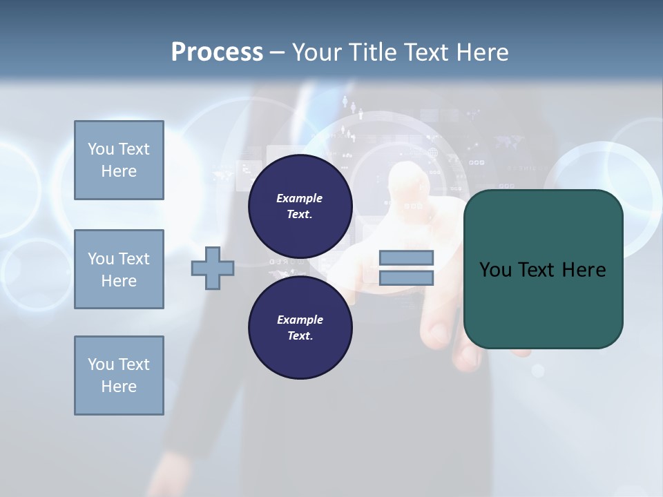 A Person Touching A Button On A Touch Screen PowerPoint Template