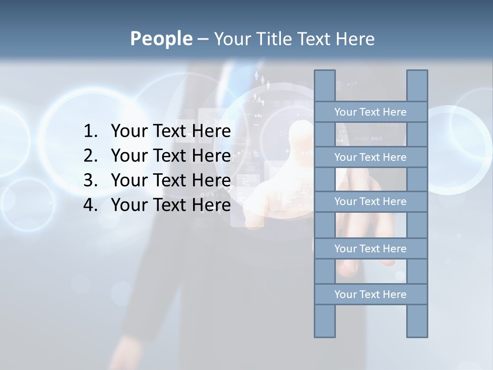 A Person Touching A Button On A Touch Screen PowerPoint Template