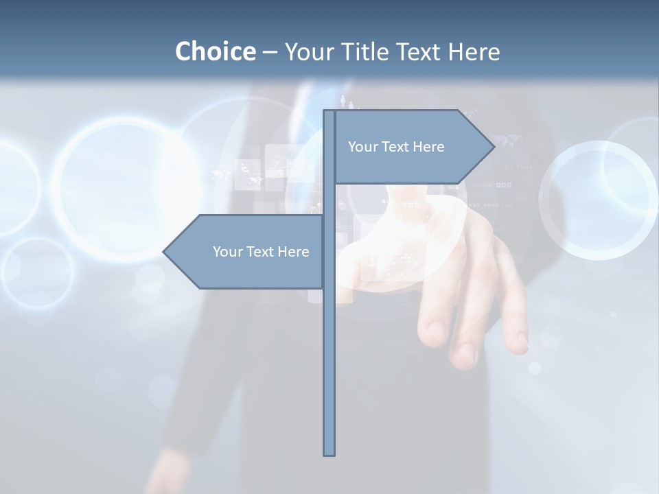 A Person Touching A Button On A Touch Screen PowerPoint Template