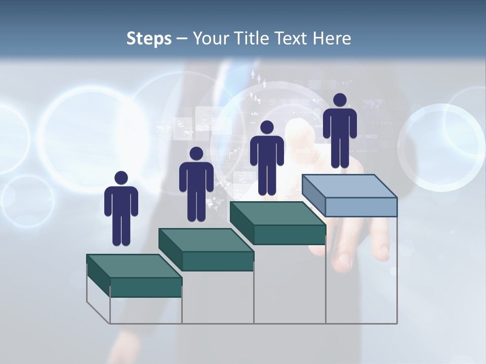 A Person Touching A Button On A Touch Screen PowerPoint Template