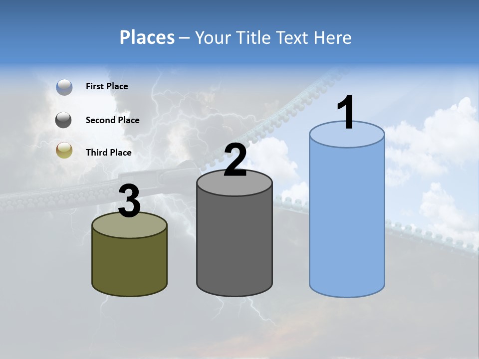 A Large Pair Of Scissors Cutting Through The Sky PowerPoint Template