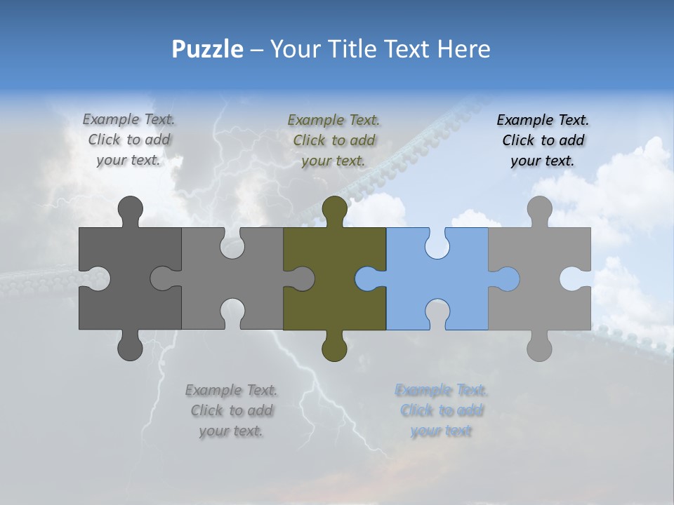 A Large Pair Of Scissors Cutting Through The Sky PowerPoint Template