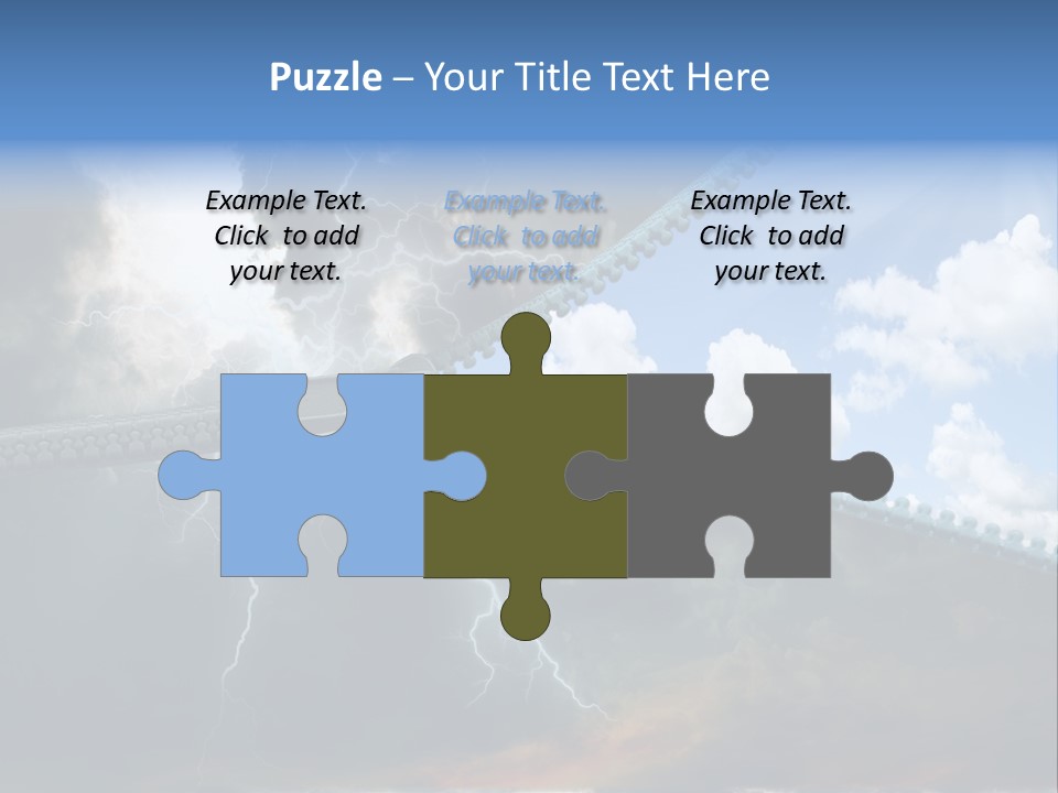 A Large Pair Of Scissors Cutting Through The Sky PowerPoint Template