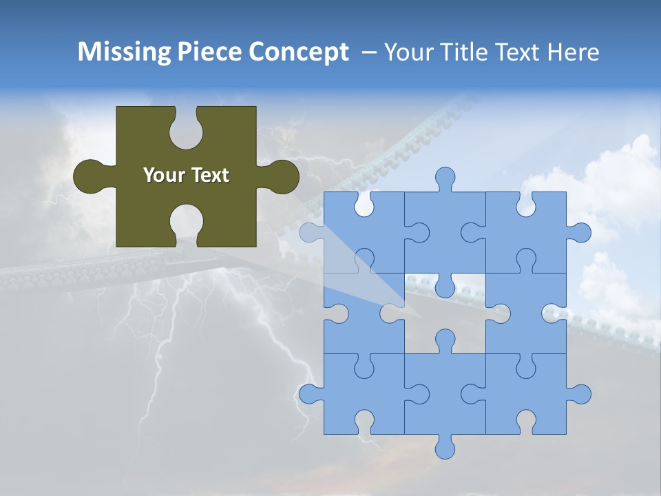 A Large Pair Of Scissors Cutting Through The Sky PowerPoint Template