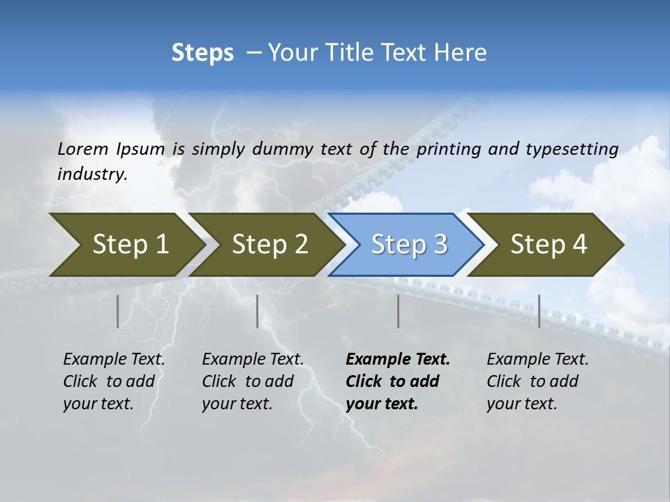 A Large Pair Of Scissors Cutting Through The Sky PowerPoint Template