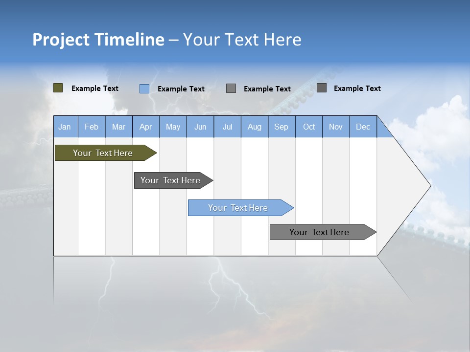 A Large Pair Of Scissors Cutting Through The Sky PowerPoint Template