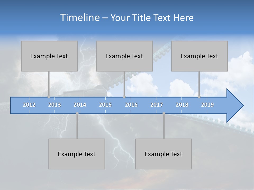 A Large Pair Of Scissors Cutting Through The Sky PowerPoint Template