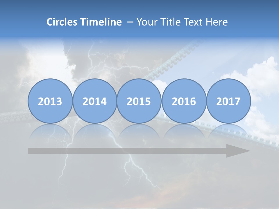 A Large Pair Of Scissors Cutting Through The Sky PowerPoint Template