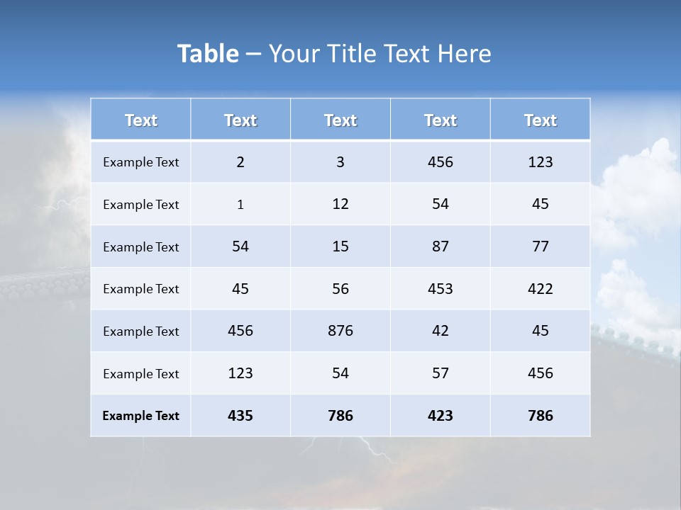 A Large Pair Of Scissors Cutting Through The Sky PowerPoint Template