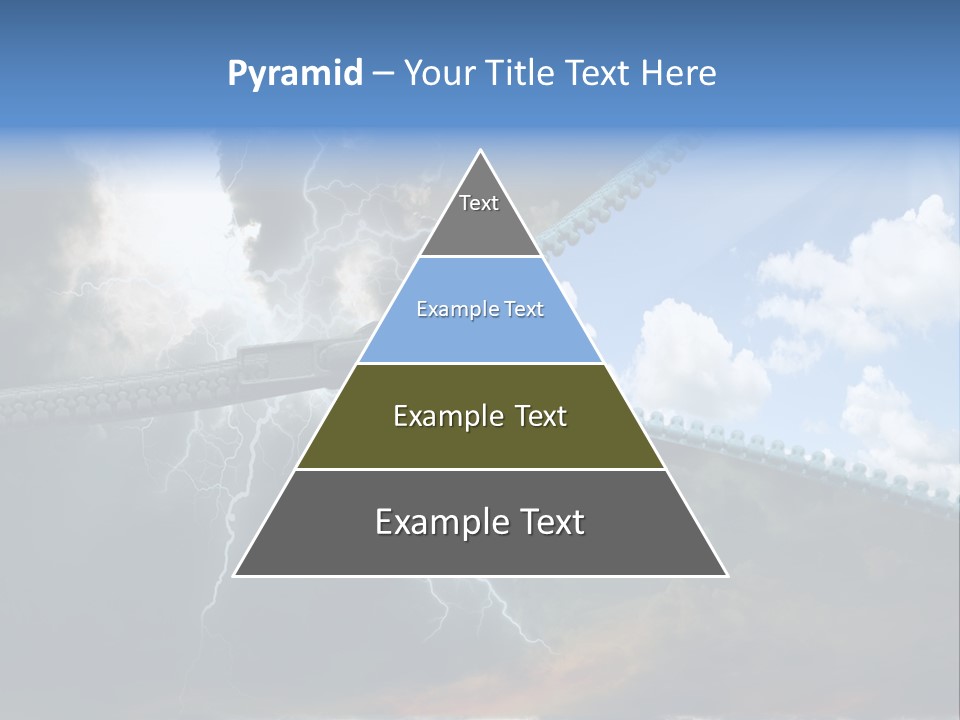 A Large Pair Of Scissors Cutting Through The Sky PowerPoint Template
