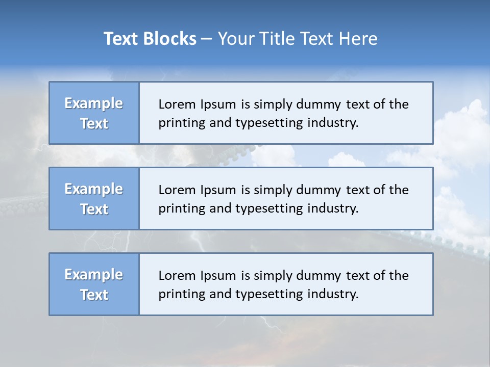 A Large Pair Of Scissors Cutting Through The Sky PowerPoint Template