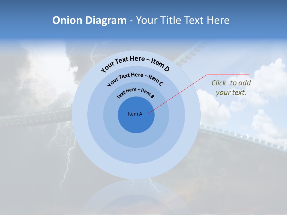 A Large Pair Of Scissors Cutting Through The Sky PowerPoint Template