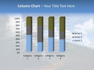 A Large Pair Of Scissors Cutting Through The Sky PowerPoint Template