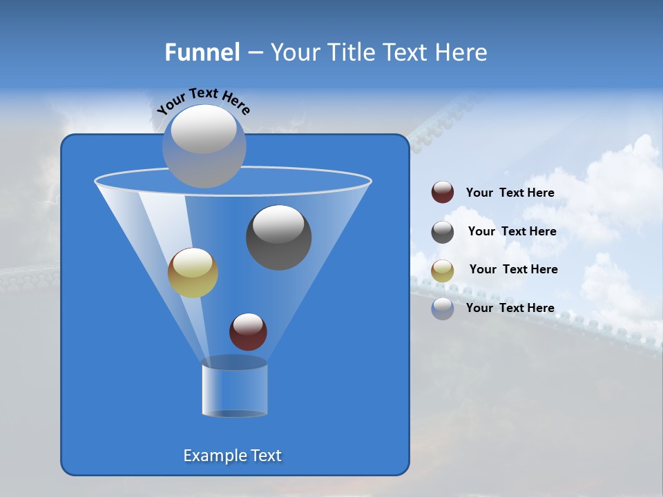 A Large Pair Of Scissors Cutting Through The Sky PowerPoint Template