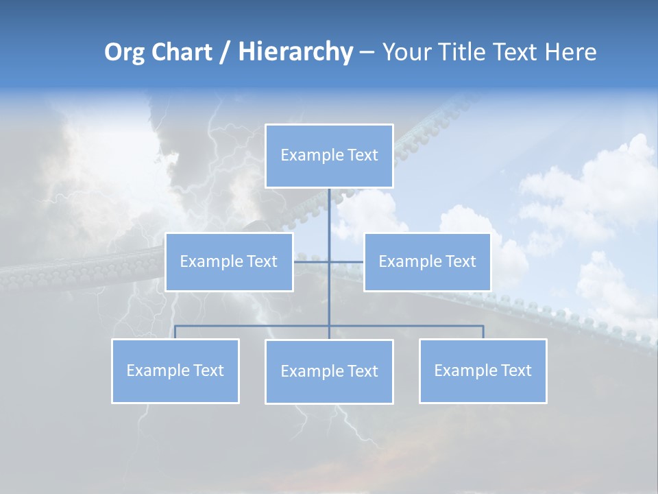 A Large Pair Of Scissors Cutting Through The Sky PowerPoint Template