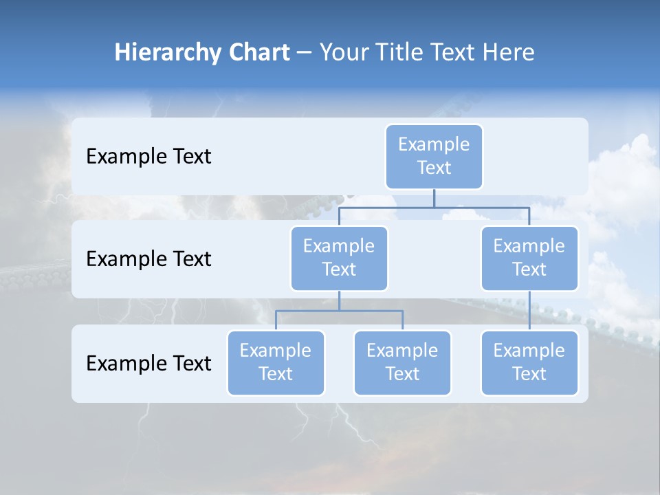 A Large Pair Of Scissors Cutting Through The Sky PowerPoint Template