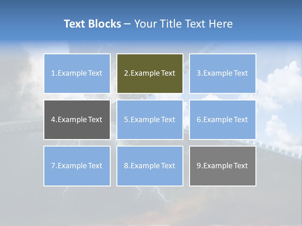 A Large Pair Of Scissors Cutting Through The Sky PowerPoint Template