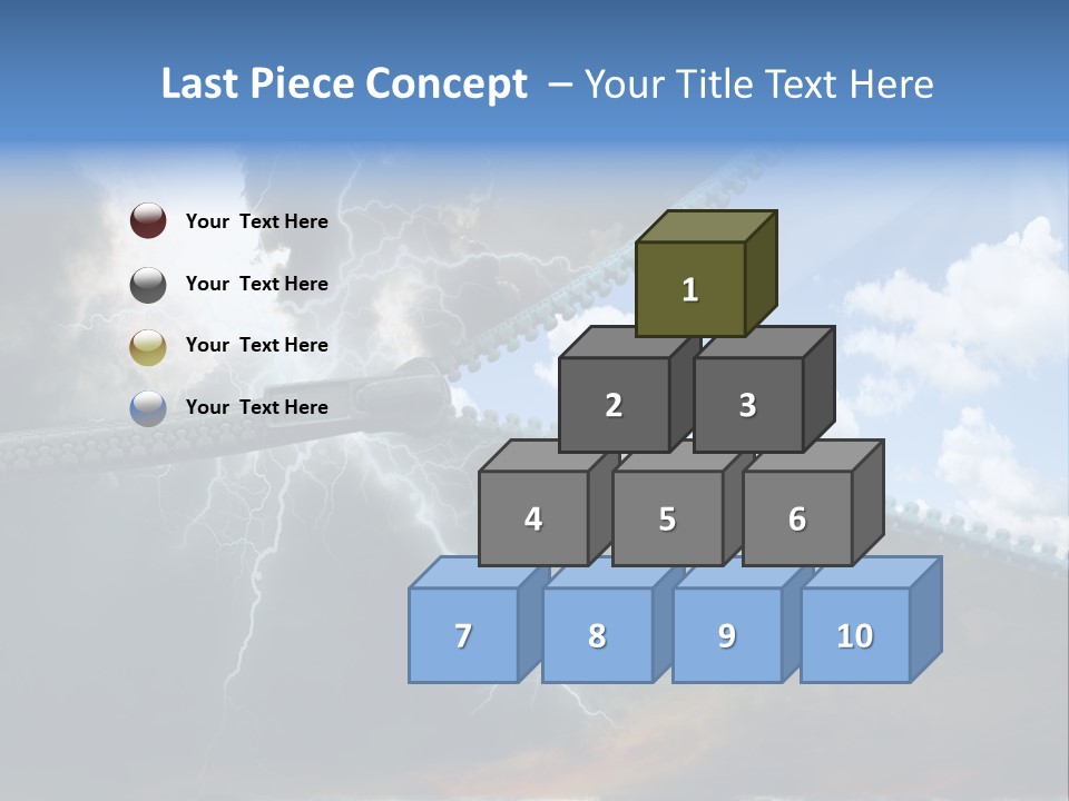 A Large Pair Of Scissors Cutting Through The Sky PowerPoint Template
