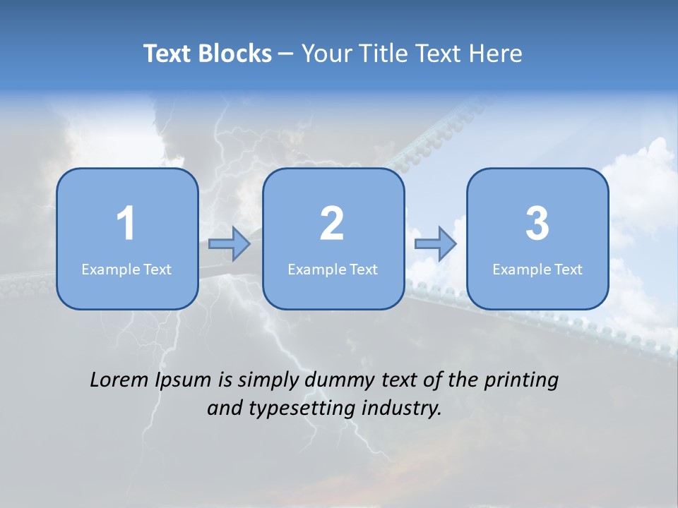 A Large Pair Of Scissors Cutting Through The Sky PowerPoint Template