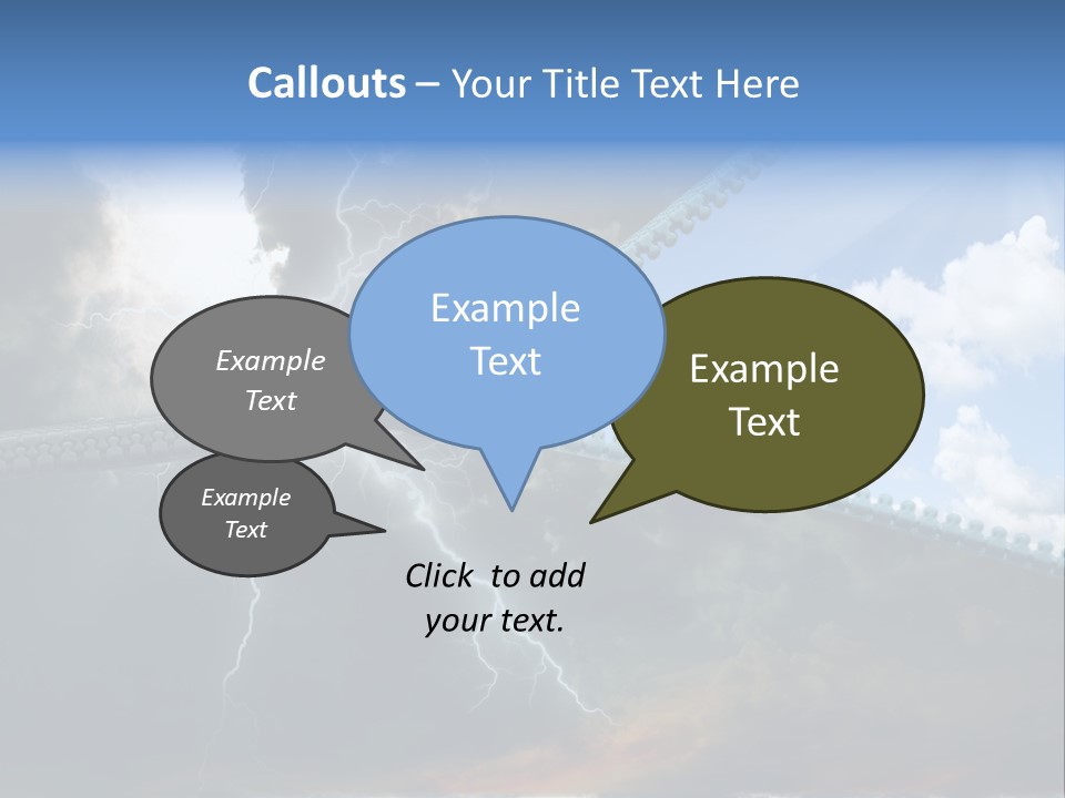 A Large Pair Of Scissors Cutting Through The Sky PowerPoint Template