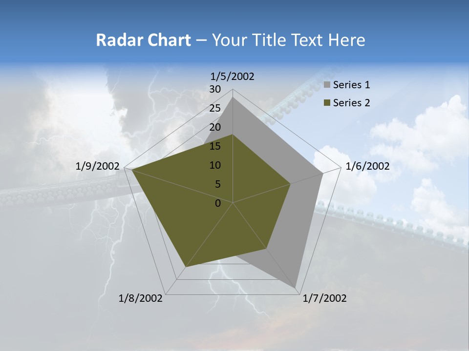 A Large Pair Of Scissors Cutting Through The Sky PowerPoint Template