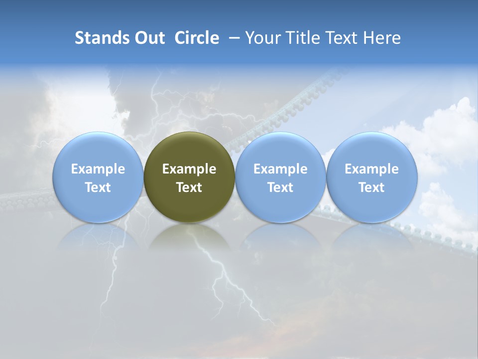 A Large Pair Of Scissors Cutting Through The Sky PowerPoint Template