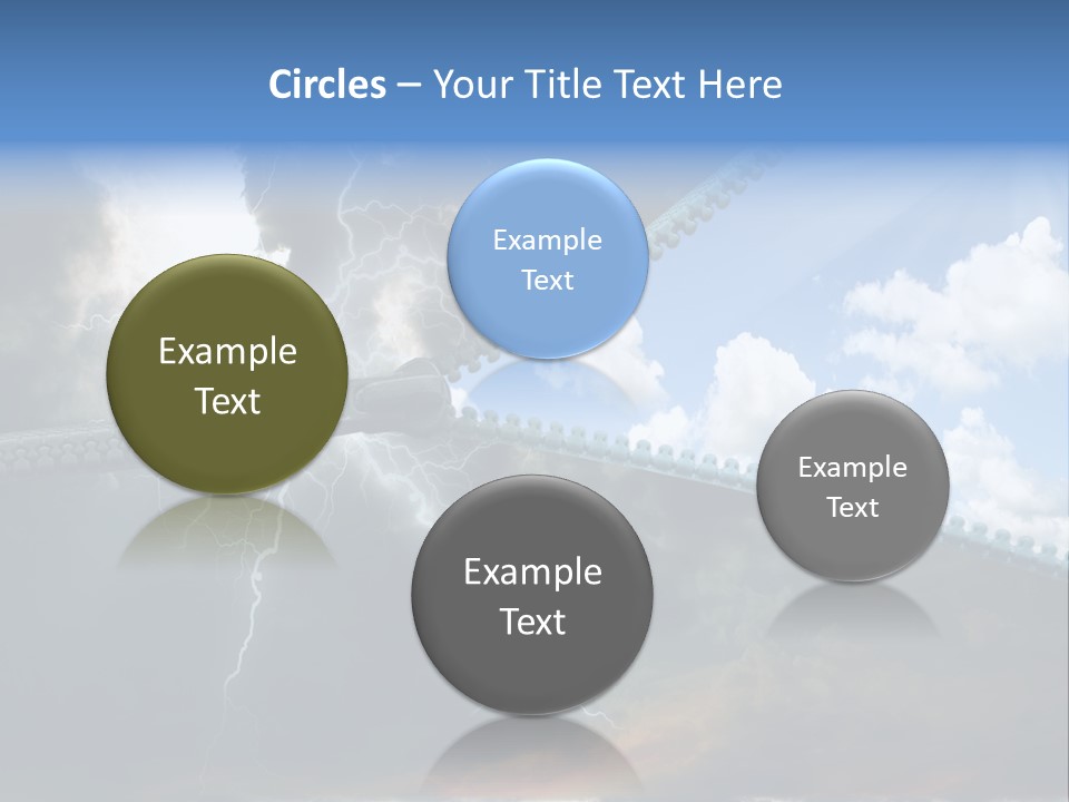 A Large Pair Of Scissors Cutting Through The Sky PowerPoint Template