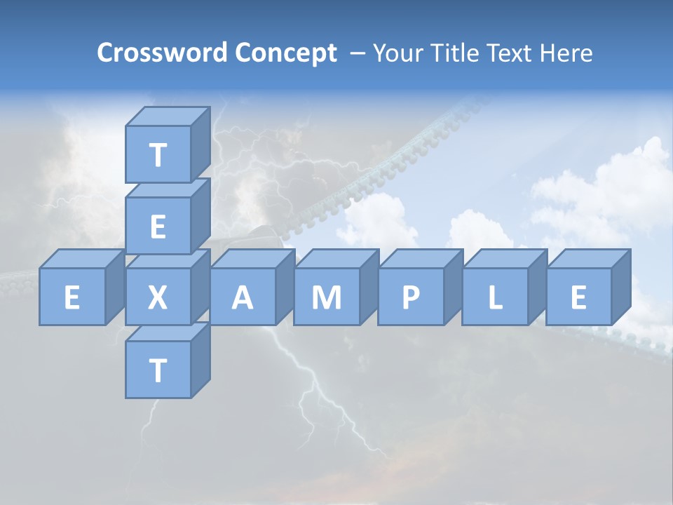 A Large Pair Of Scissors Cutting Through The Sky PowerPoint Template