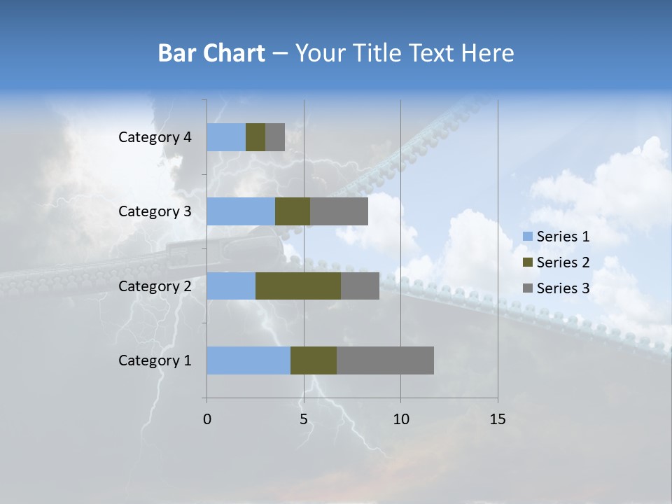 A Large Pair Of Scissors Cutting Through The Sky PowerPoint Template