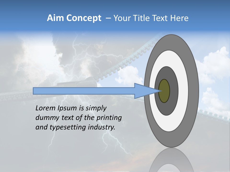 A Large Pair Of Scissors Cutting Through The Sky PowerPoint Template