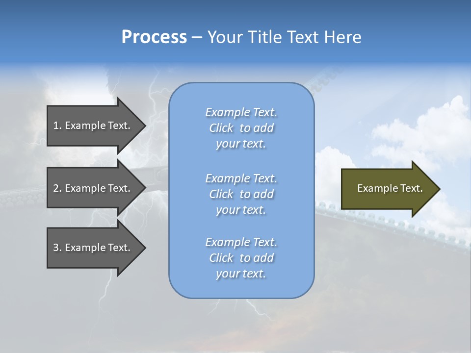A Large Pair Of Scissors Cutting Through The Sky PowerPoint Template