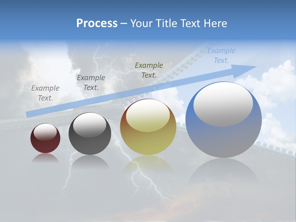 A Large Pair Of Scissors Cutting Through The Sky PowerPoint Template