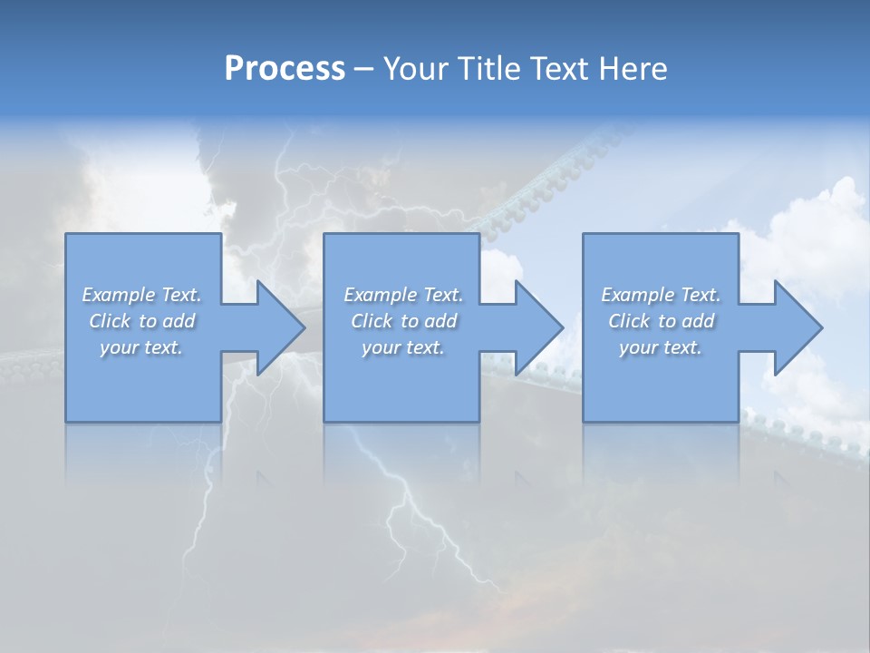 A Large Pair Of Scissors Cutting Through The Sky PowerPoint Template