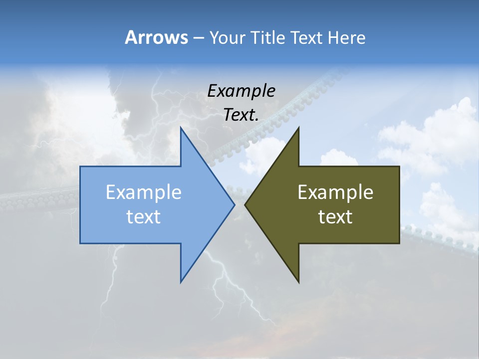 A Large Pair Of Scissors Cutting Through The Sky PowerPoint Template