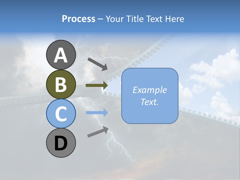 A Large Pair Of Scissors Cutting Through The Sky PowerPoint Template
