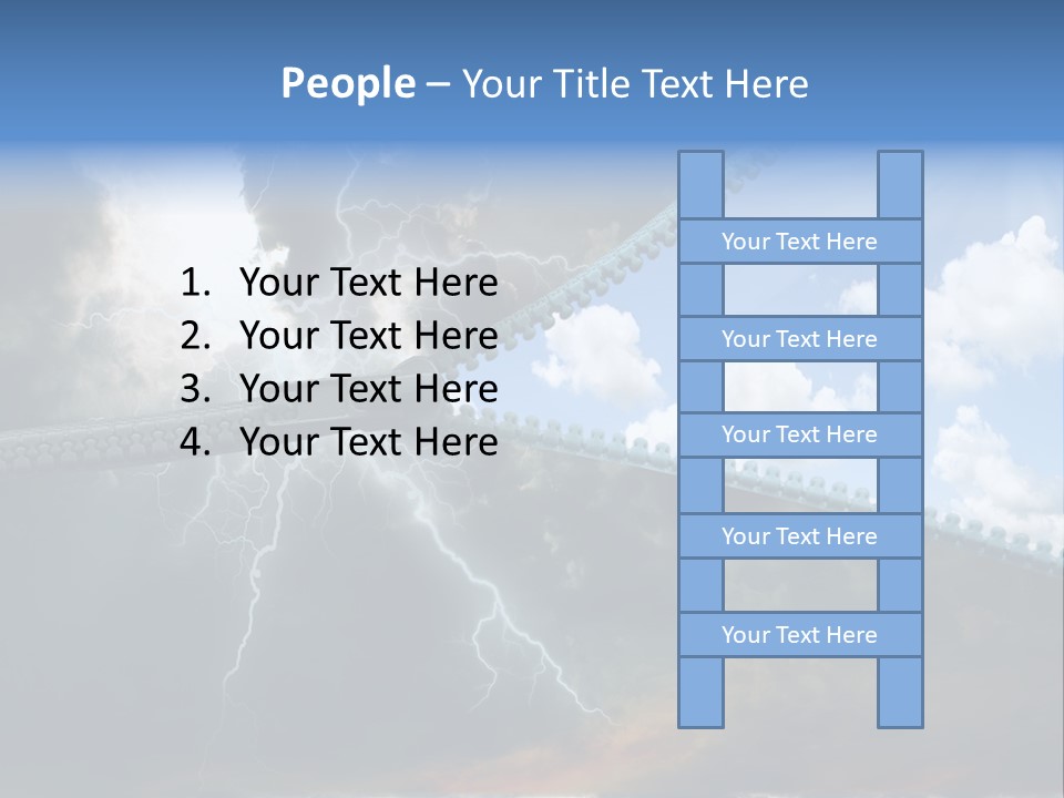A Large Pair Of Scissors Cutting Through The Sky PowerPoint Template